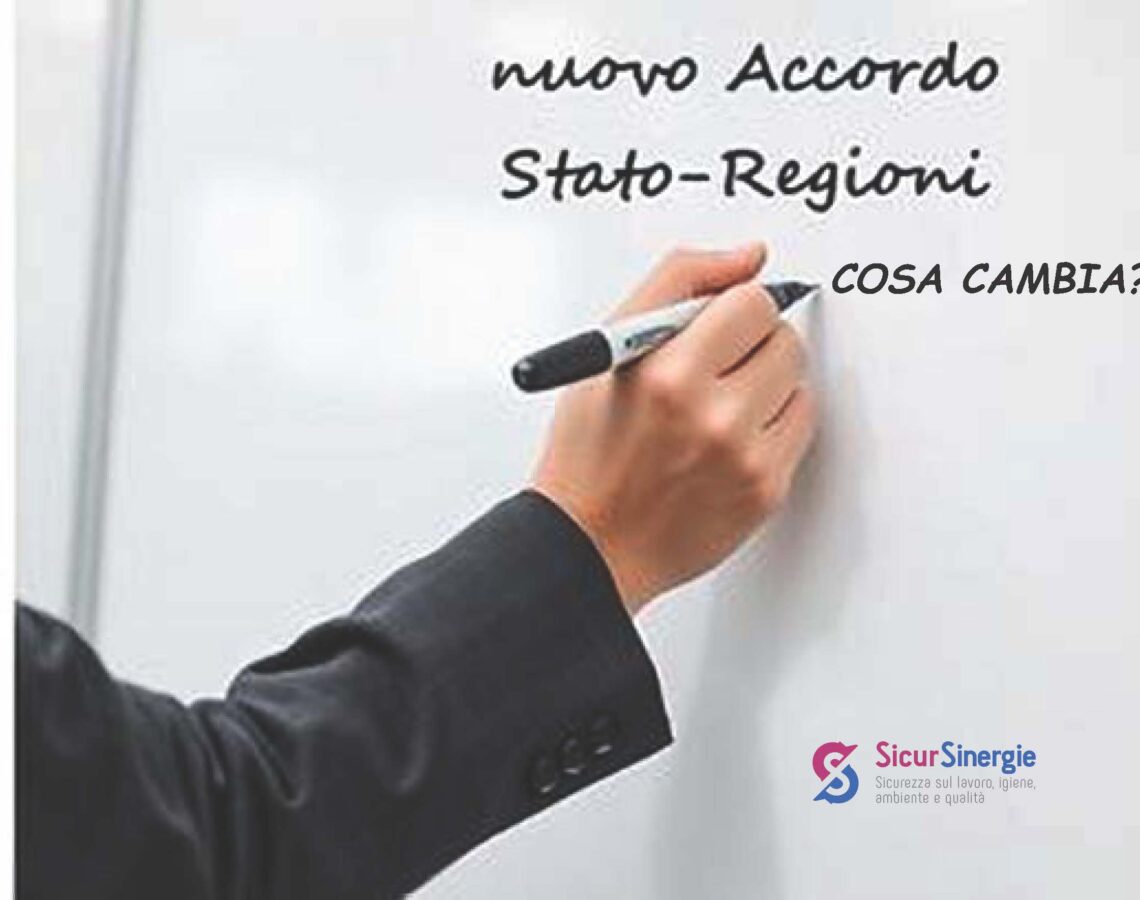 NUOVO ACCORDO STATO REGIONI